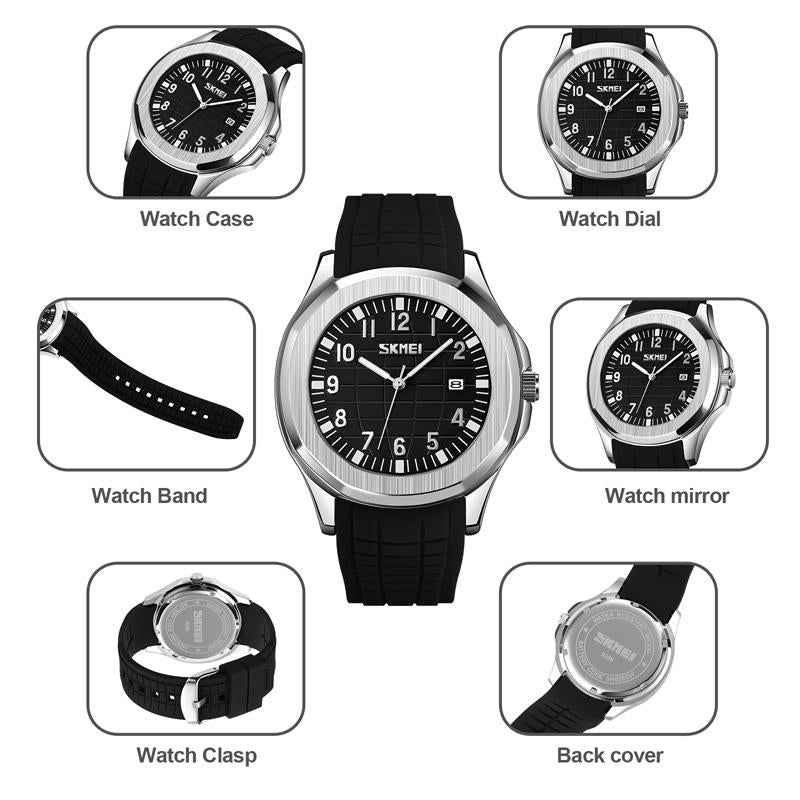Waterproof Men Multifunctional Outdoor Watch - White