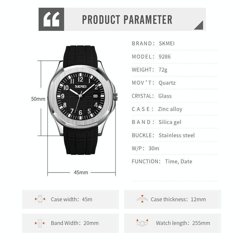 Waterproof Men Multifunctional Outdoor Watch - White
