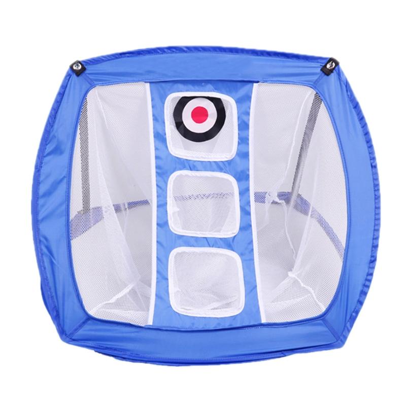 Foldable Square Golf Net for Indoor Practice - Orange