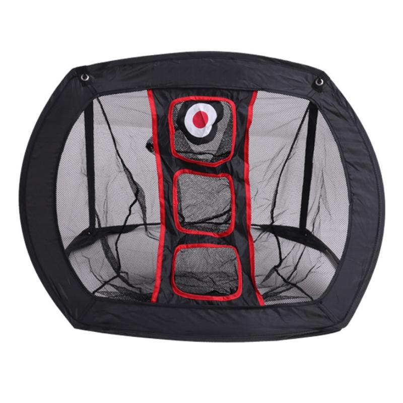 Foldable Square Golf Net for Indoor Practice - Orange