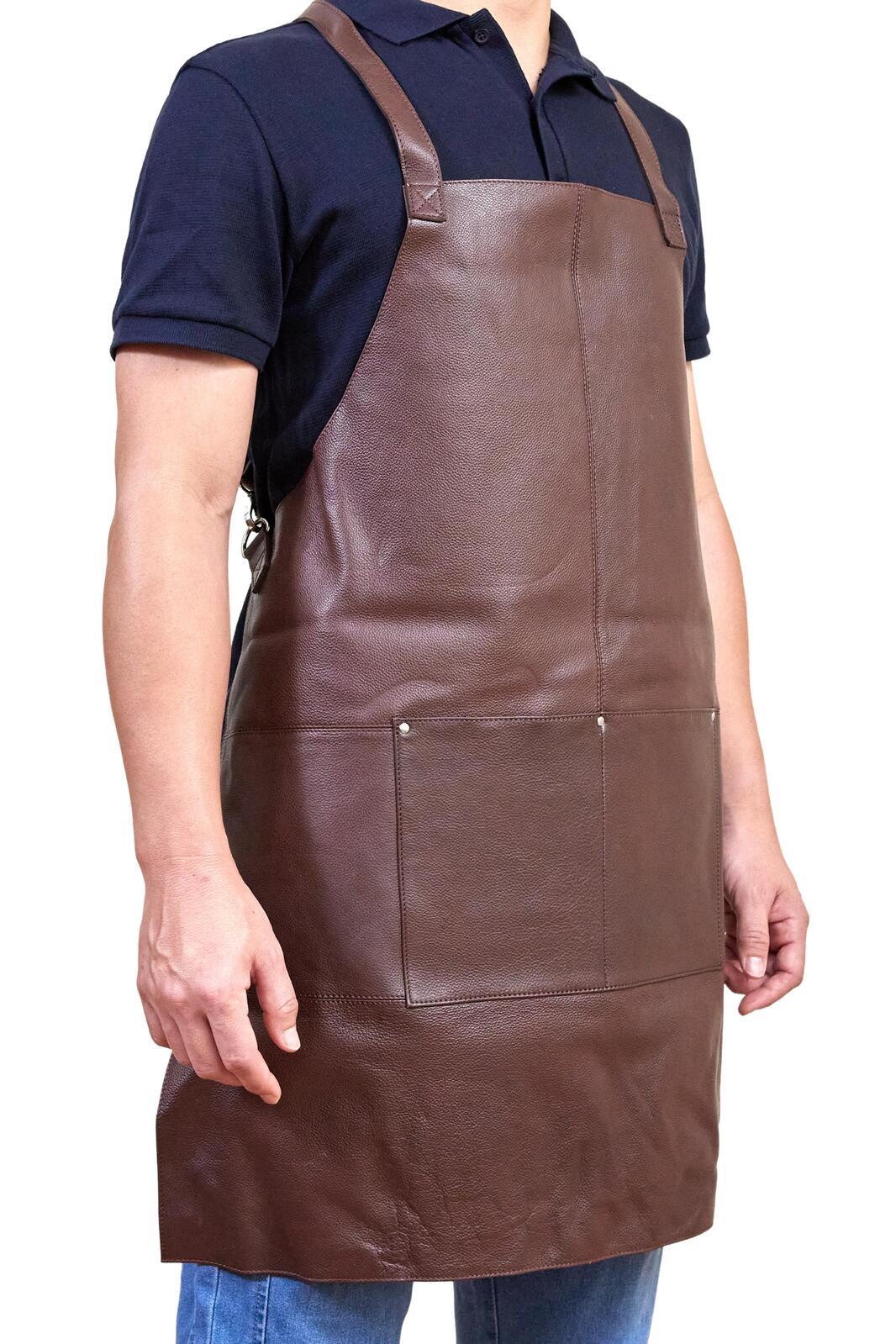 Pierre Cardin Professional Leather Apron - Brown