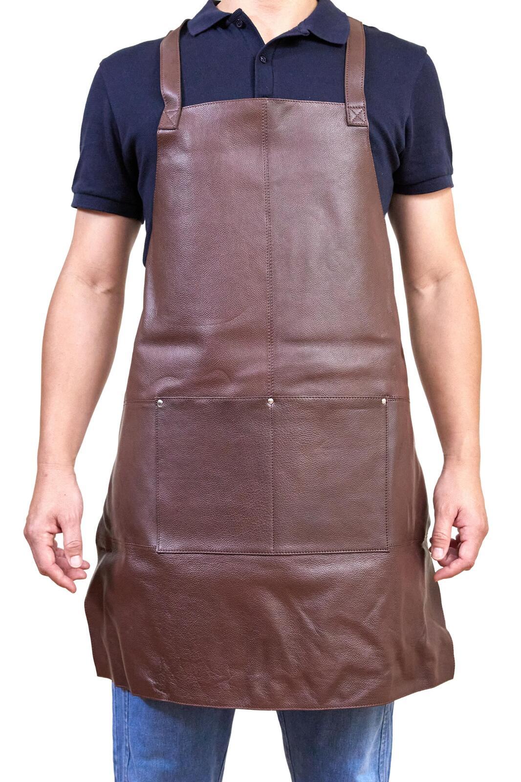 Pierre Cardin Professional Leather Apron - Brown