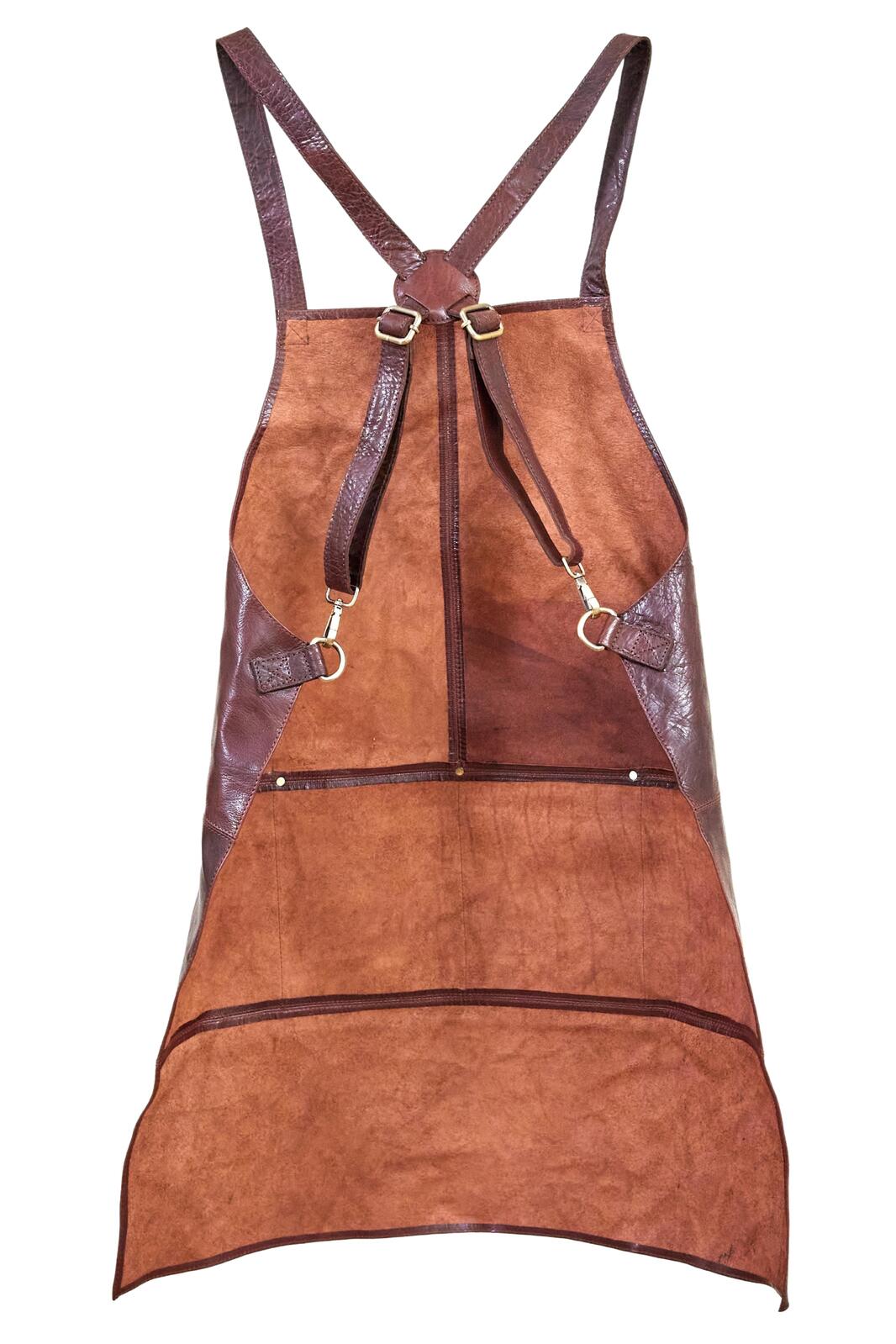 Pierre Cardin Professional Leather Apron - Chestnut