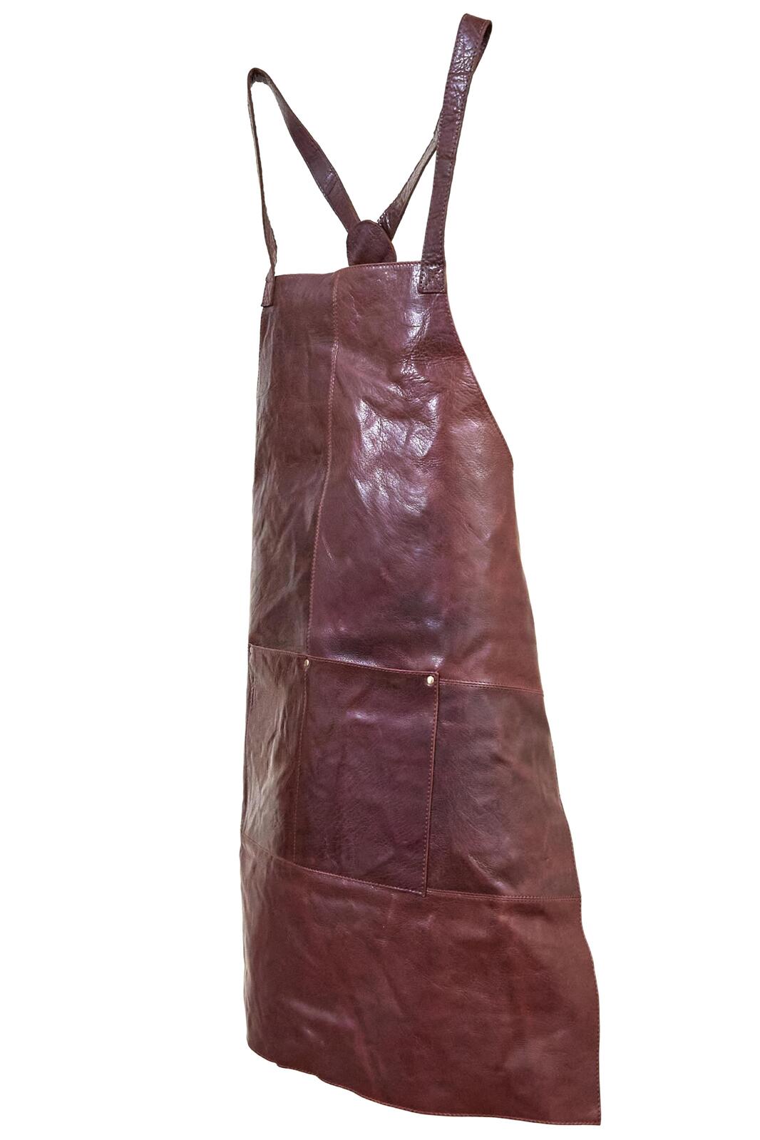Pierre Cardin Professional Leather Apron - Chestnut