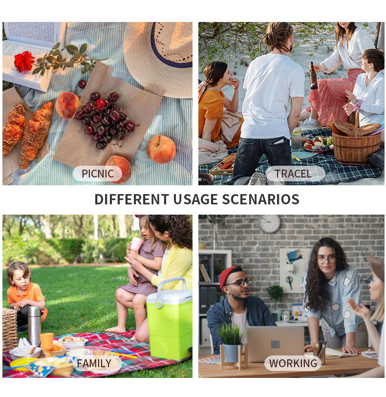 Black Waterproof Insulated Lunch Bag - Leakproof Thermal Cooler for Food and Drinks