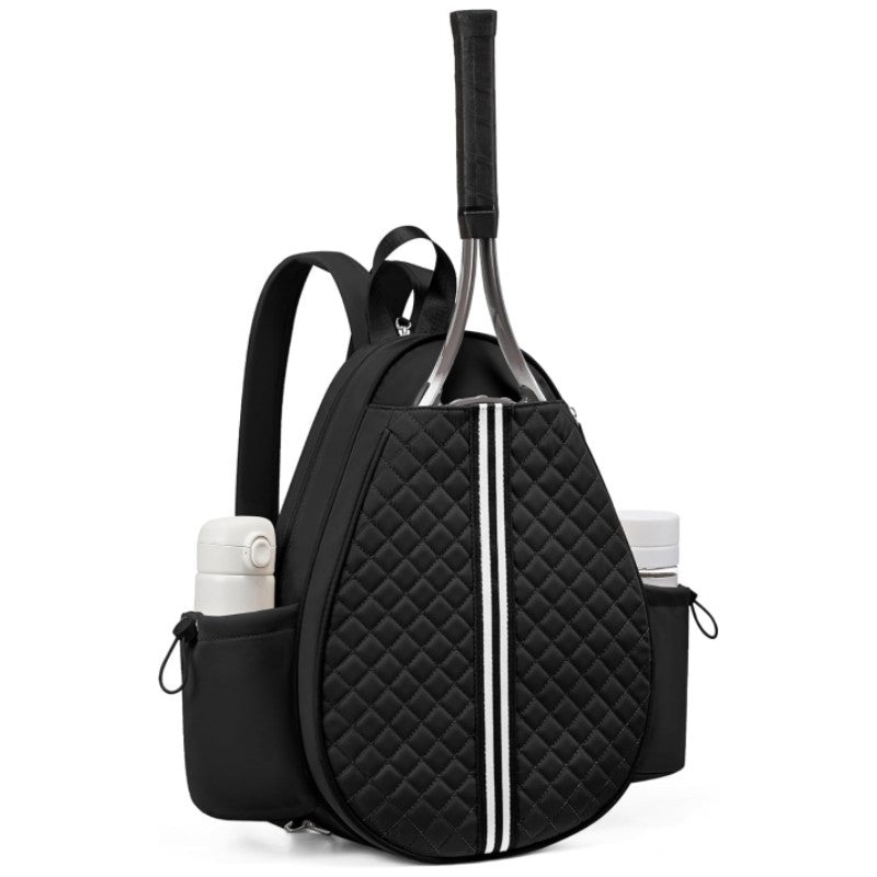 Black Lightweight Waterproof Tennis Racket Backpack - Multifunction Sling and Backpack