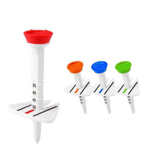 Adjustable Golf Tee Set - 4pcs / Box - 77mm Length - Aiming Assist
