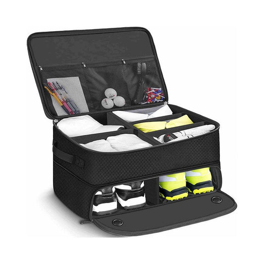 Black Folding Golf Bag with Large Capacity