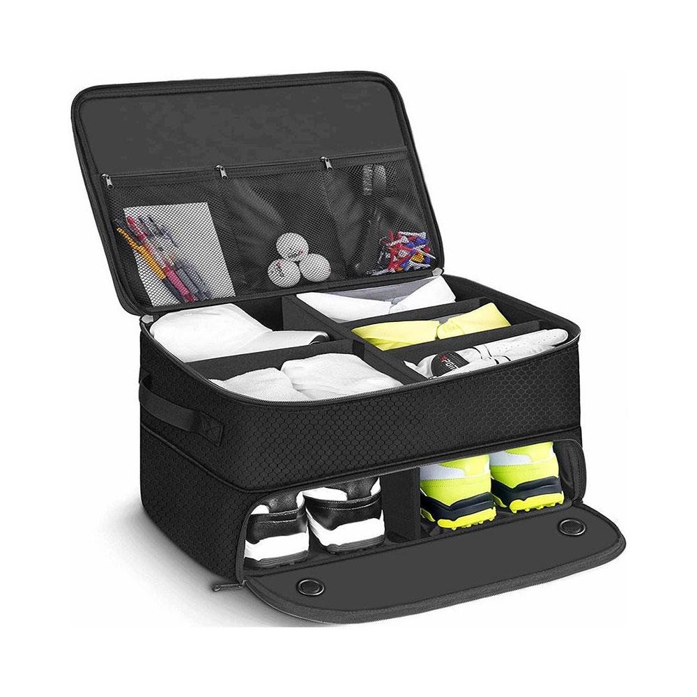 Black Folding Golf Bag with Large Capacity