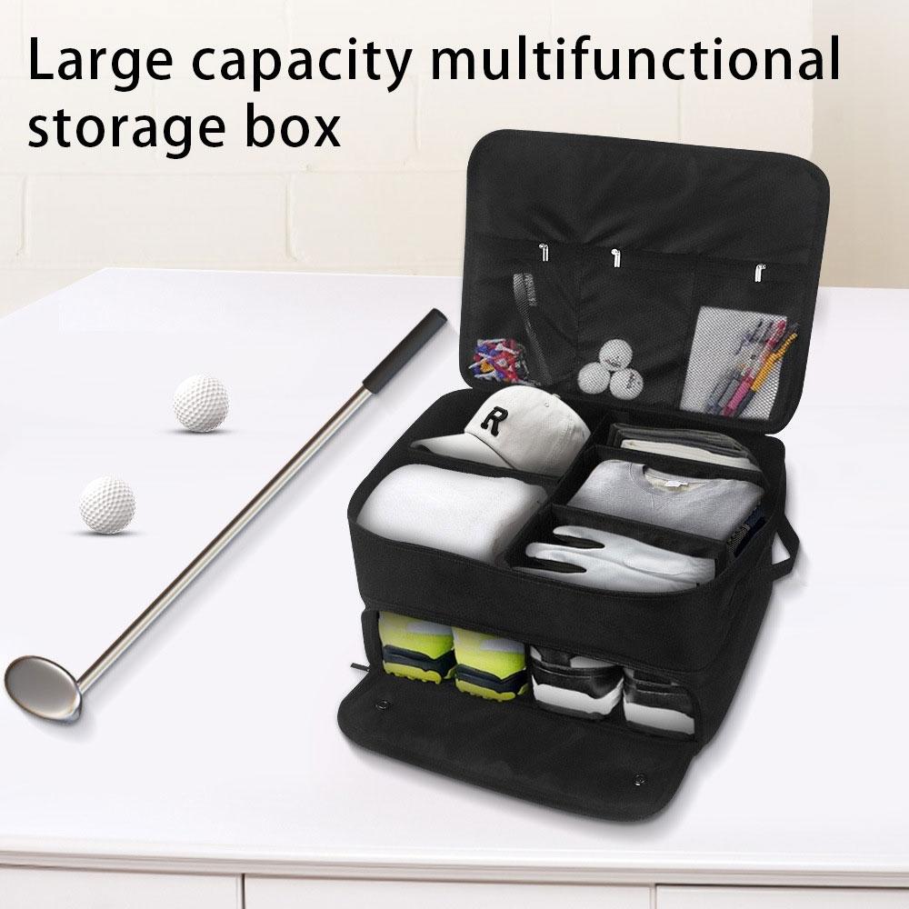 Black Folding Golf Bag with Large Capacity