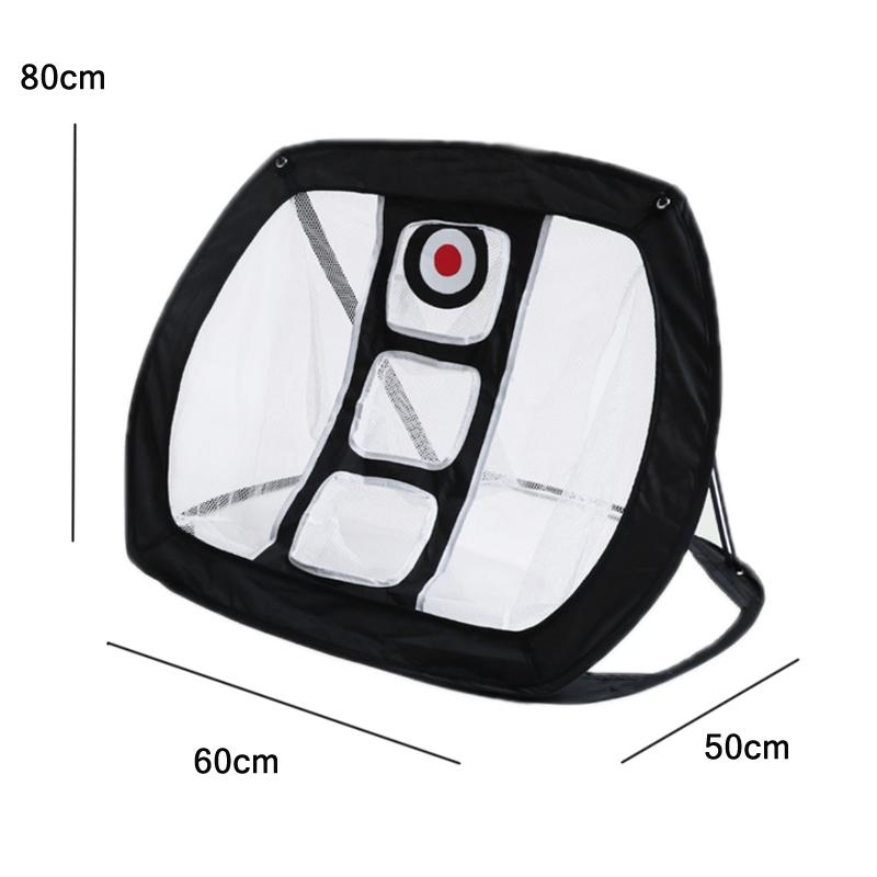 Foldable Square Golf Net for Indoor Practice - Orange