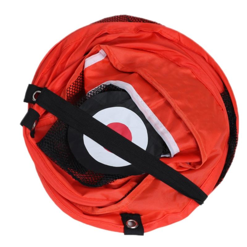 Foldable Square Golf Net for Indoor Practice - Orange