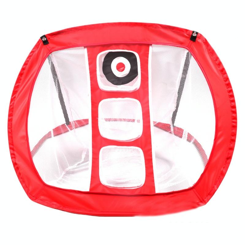 Foldable Square Golf Net for Indoor Practice - Orange