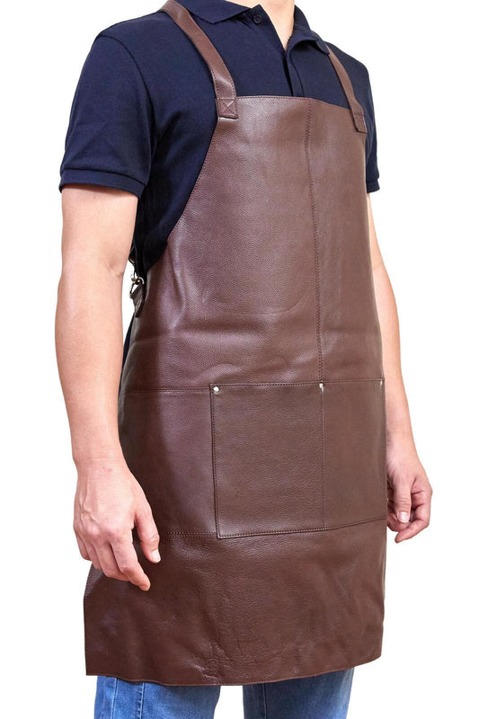 Pierre Cardin Professional Leather Apron - Brown