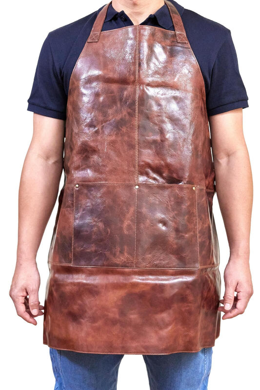 Pierre Cardin Professional Leather Apron - Cognac